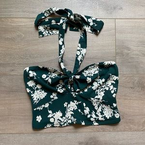 Floral Halter Crop Top